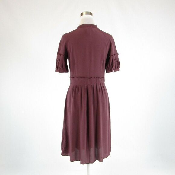 Mauve purple MALO A-line dress IT42 8 - Picture 7 of 8